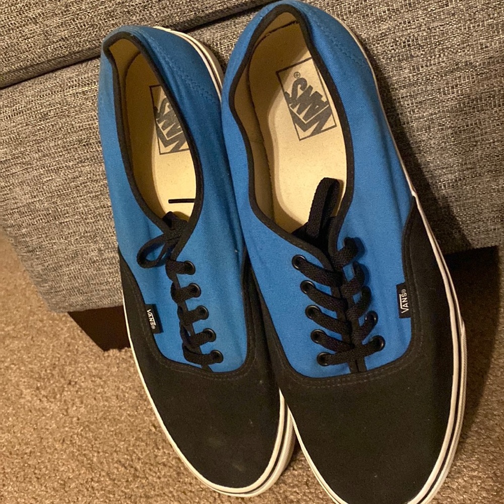 Mens blue and black Vans size 13